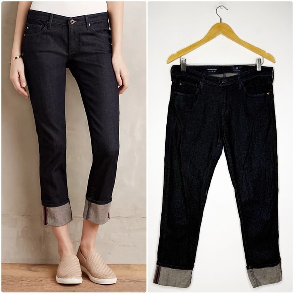AG Adriano Goldschmied Stevie Cuff Slim Straight Classic Women's Jeans Size 30 - Picture 1 of 8